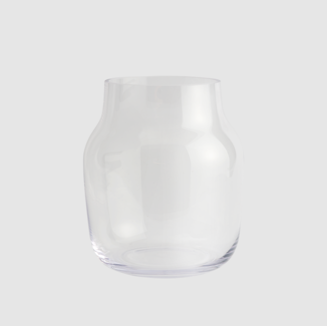 Silent Vase, Clear 7.8"