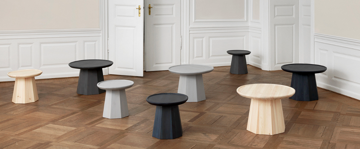 Pine Table Small, Dark Grey