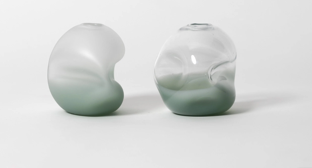 Splash Bottom Vase, Jade
