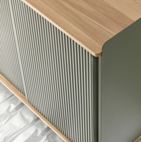 Enfold Sideboard Low, Oak/Grey