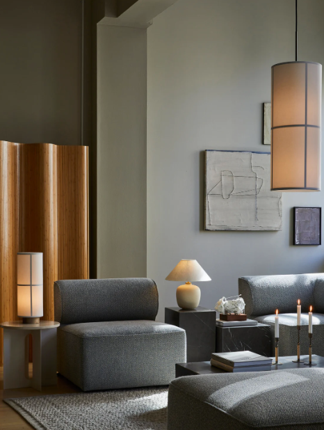 Hashira Pendant Lamp, Small, Raw Finish-Lighting-Audo-vancouver special