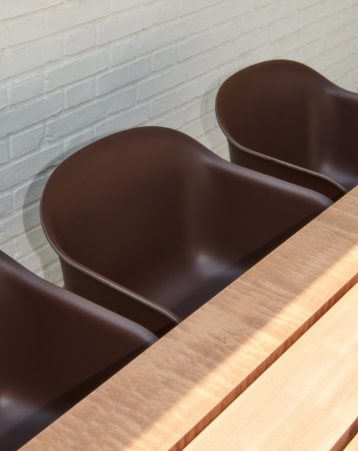 Fiber Outdoor Arm Chair, Grey