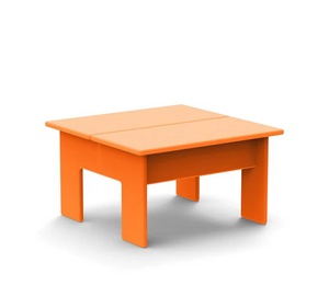 Lollygagger Ottoman/Side Table Sunset Orange