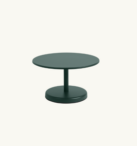 Linear large coffee table, dark green 27 x 15"