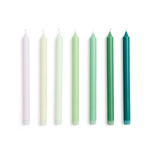 gradient candles, green