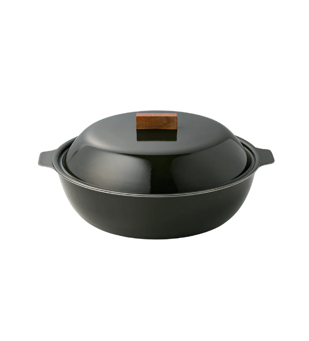 Kinto Kakomi IH Enamel Pot, 68oz, Black
