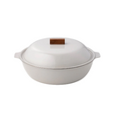 Kinto Kakomi IH Enamel Pot, 68oz, Beige