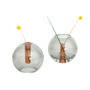 Bubble Vase, Med, Smoke / Amber