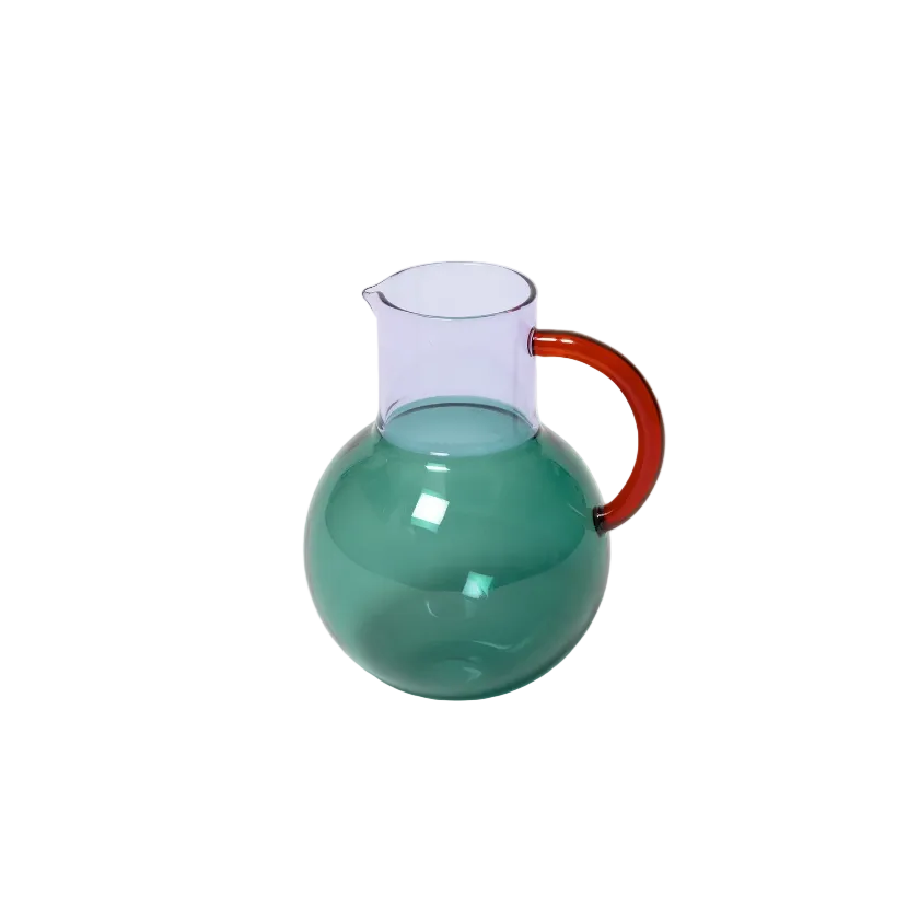 Pablo Glass Jug - Small - Teal Purple Amber