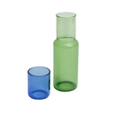 Duo Tone Glass Carafe, Green / Blue