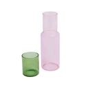 Duo Tone Glass Carafe, Pink / Green