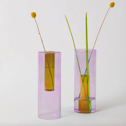 Reversible Glass Vase - Large - Lilac / Peach