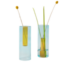 Reversible Glass Vase - Large - Blue / Yellow