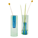 Reversible Glass Vase - Large - Green / Blue