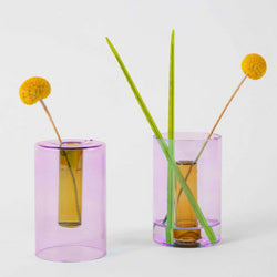 Reversible Glass Vase - Small - Lilac / Peach