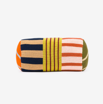 Patchwork Stripe Bolster Pillow | Desert
