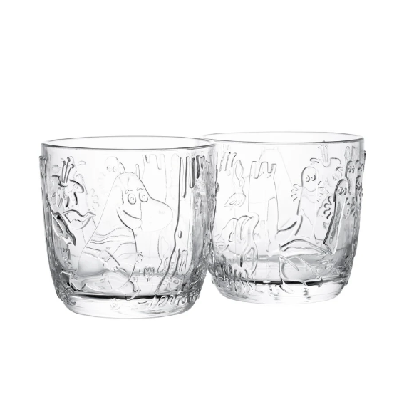 Moomin Tumbler 28cl Clear, 2pc
