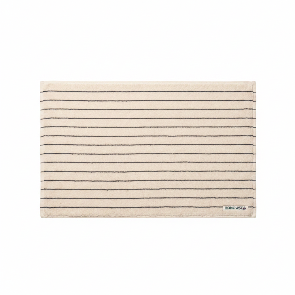 Naram Bath Mat, Creme/Ink