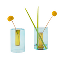 Reversible Glass Vase- Small - Blue / Yellow