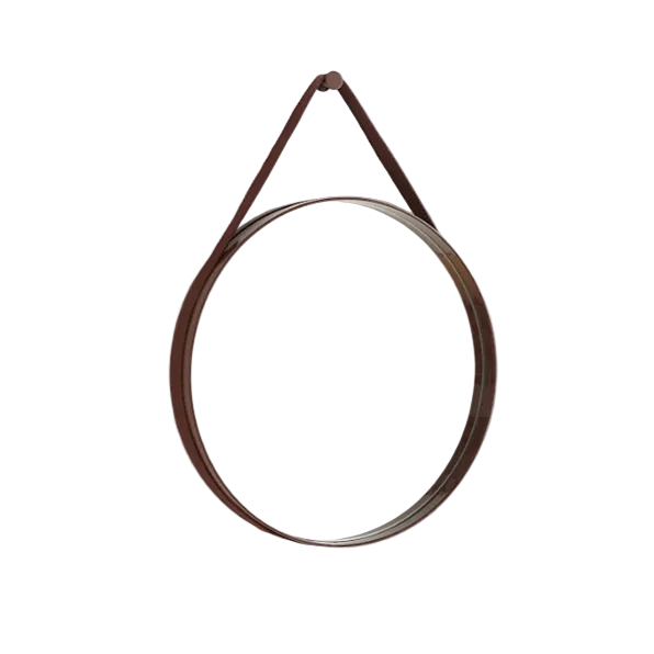 Strap Mirror, Dark Brown 50cm