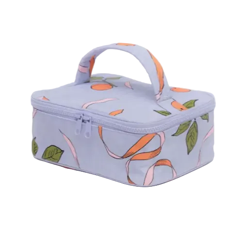 Small Cosmetic Case - Apricots & Ribbons