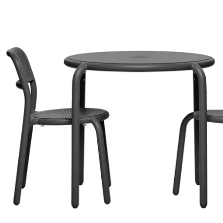 Toní Bistro Set Table + 2 Chairs, Anthracite
