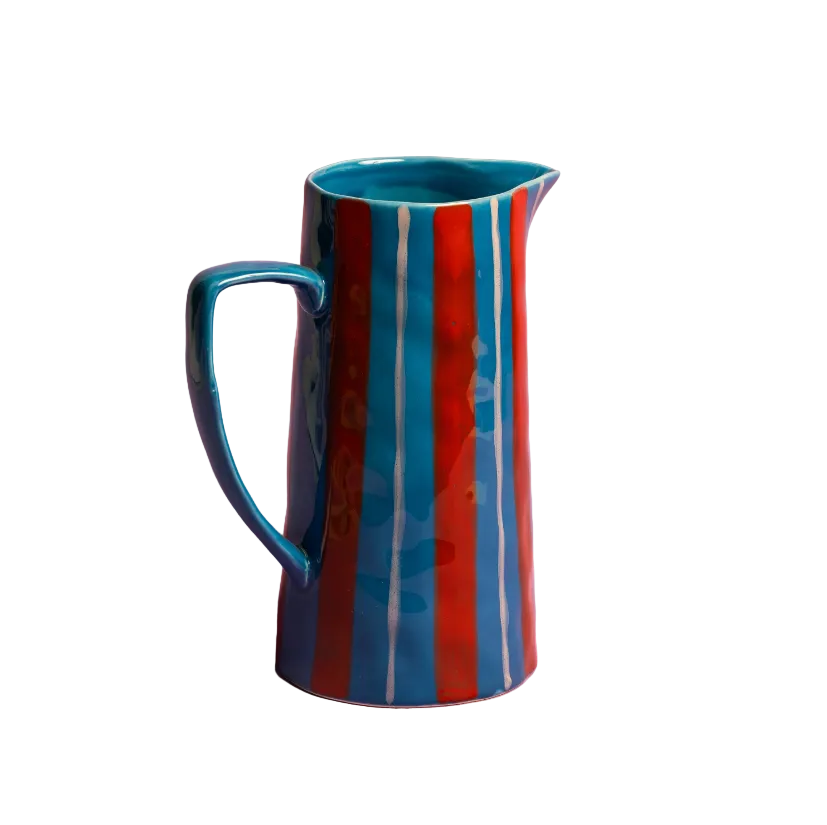 Jug, Light blue/red