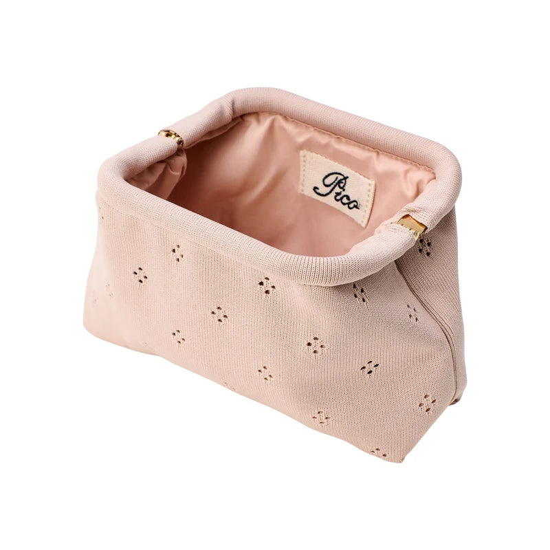 Small Fleur Clutch, Oyster Pink
