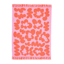 Super Clean Flowers Pink/Warm Red Tea Towel
