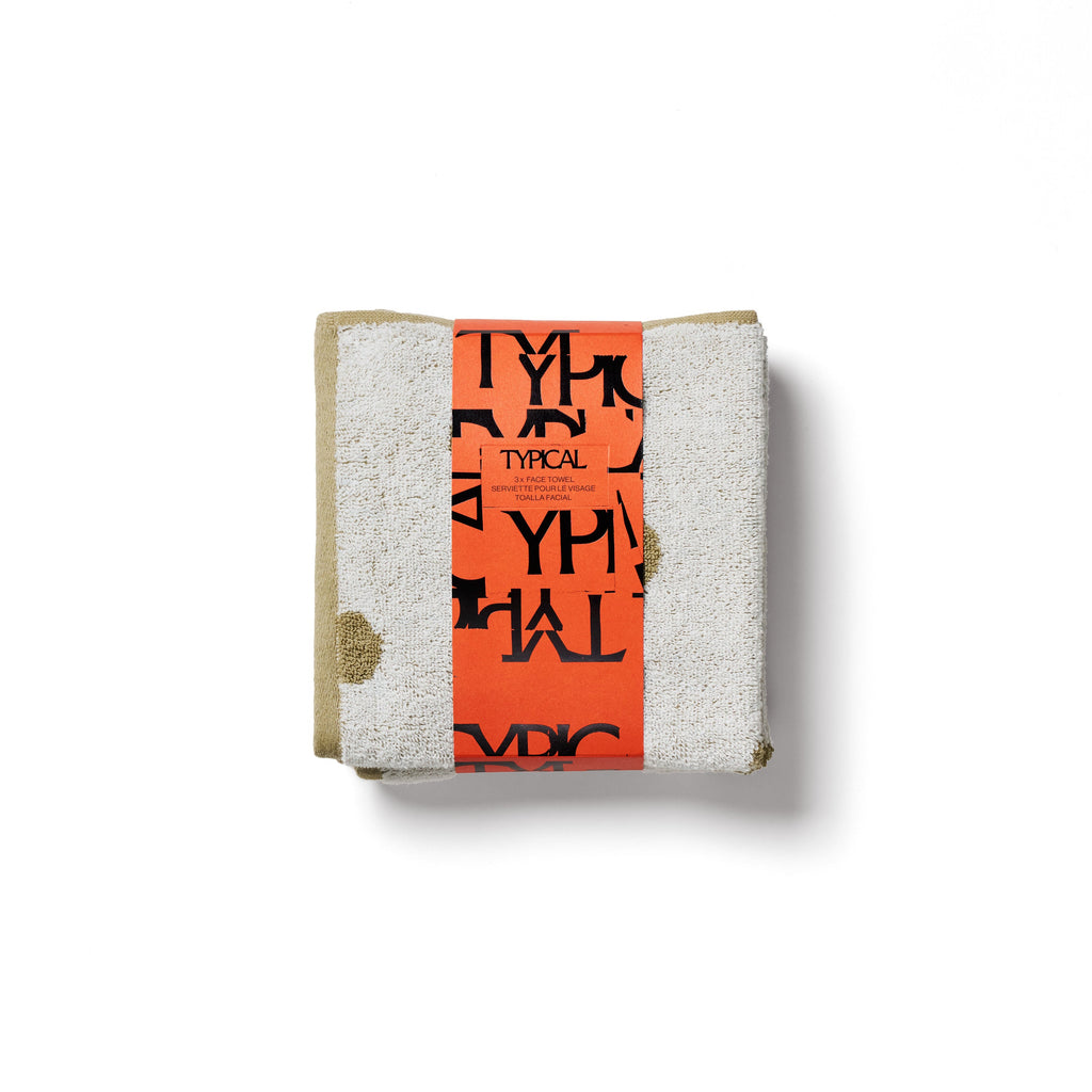 Typical Face Towel, Asst Pack/3