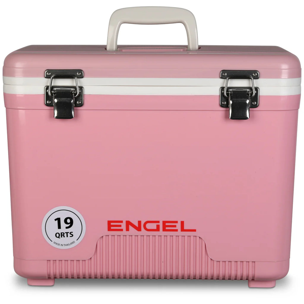 Cooler + Dry Box w/ Strap, 19qt - Pink