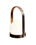 Carrie LED Lamp, Golden Brown/Leather-Lighting-Audo-vancouver special
