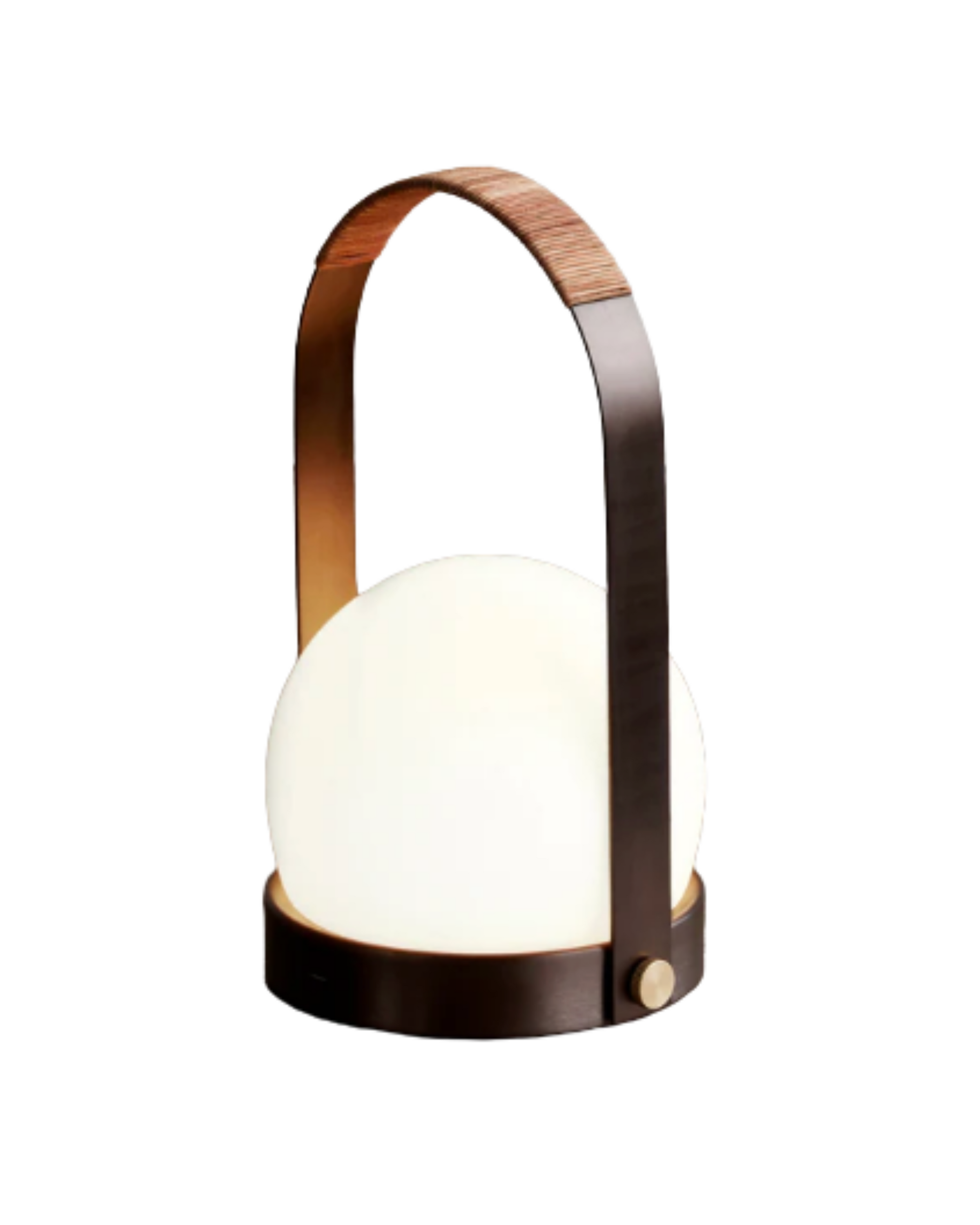 Carrie LED Lamp, Golden Brown/Leather-Lighting-Audo-vancouver special