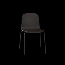 Visu Chair, Metal Base, Black/Black