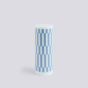 Column candle, Large blue/dusty blue