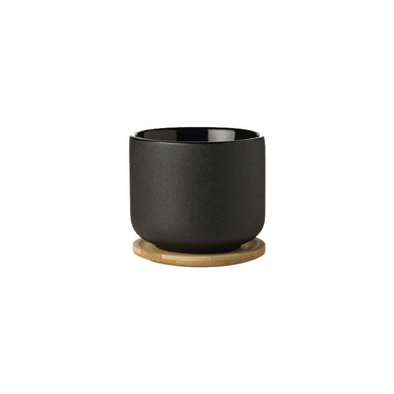 Theo Cup, with Coaster/Lid, Black