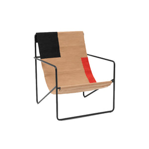 Desert Lounge Chair, Black/Block