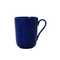 Rhombe Mug with Handle, Dark Blue