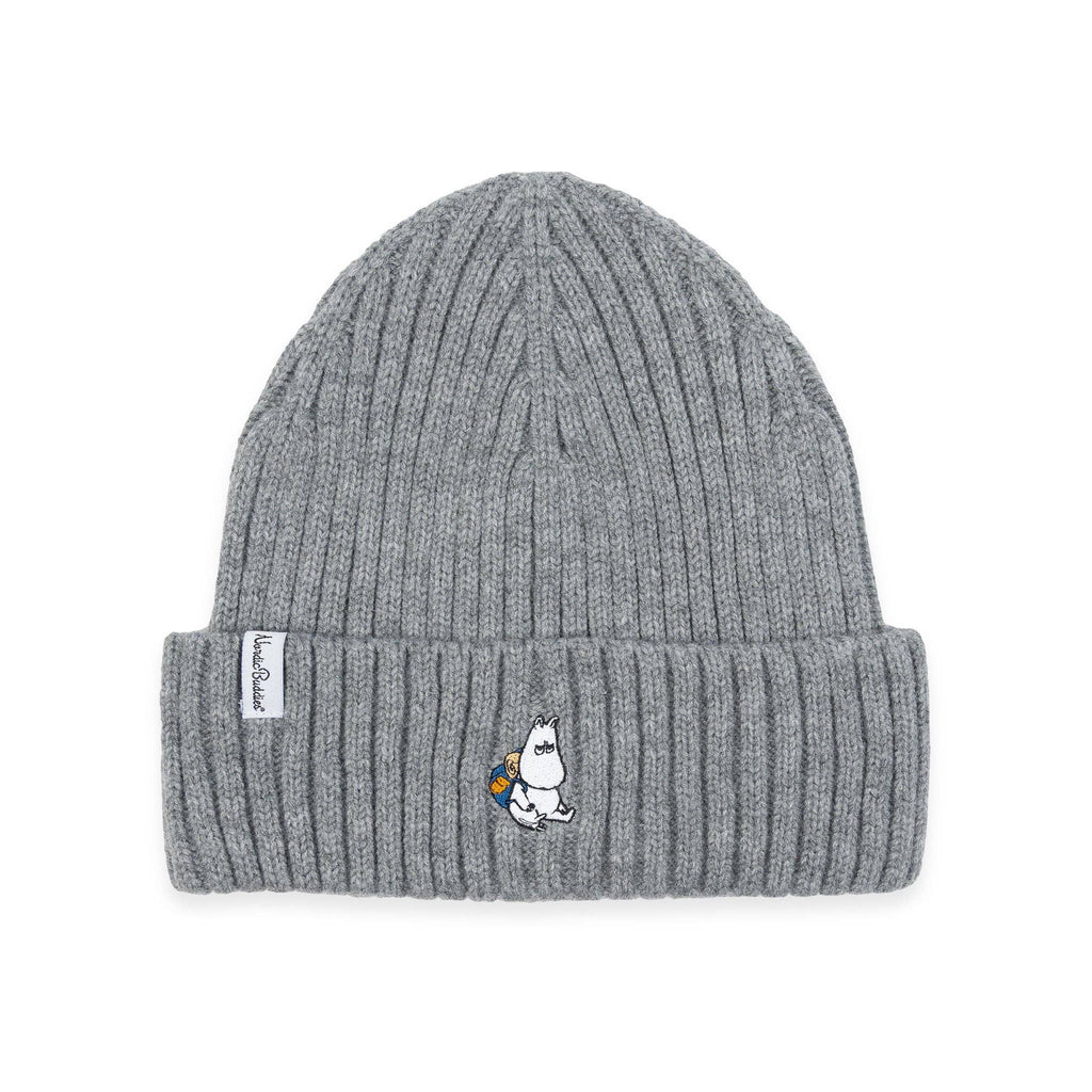 Moomintroll Embroidery Beanie, grey