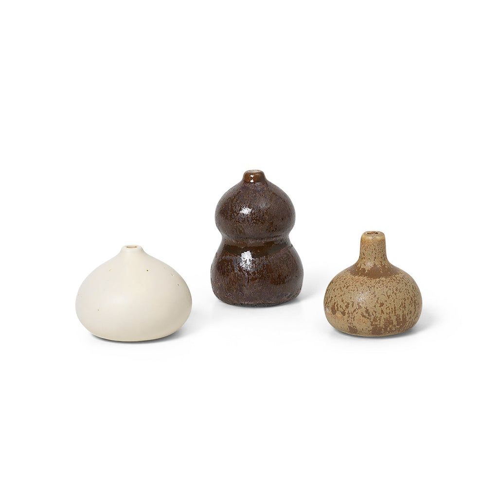 Komo Mini Vases, Set of 3, Multi