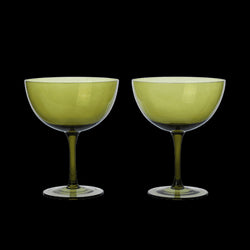 Host Cocktail Glasses - Set of 2 - Moss Green
