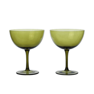 Host Cocktail Glasses - Set of 2 - Moss Green