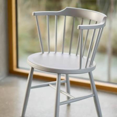 J18 Chair, White Painted Beech