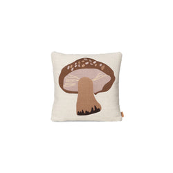 Forest Embroidered Cushion, Porcini