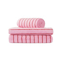 Naram Bath Towel, Baby Pink/Ski Patrol Red