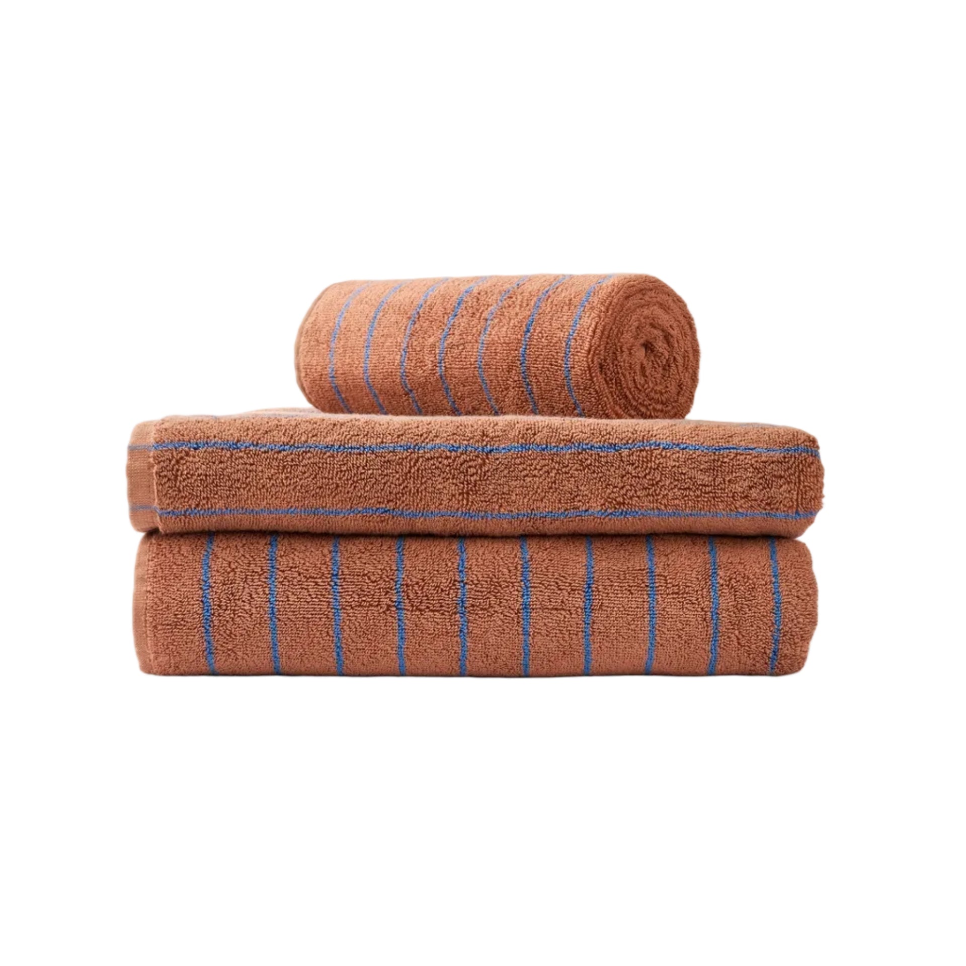 Naram Bath Towel, Camel/Ultramarine