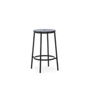 Circa Barstool 65 cm Black Steel, Black Oak Top