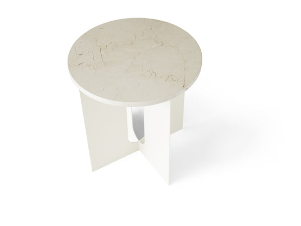 Androgyne Side Table, Calacatta Viola Marble, 16.5"-Tables-Audo-vancouver special
