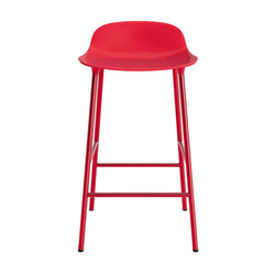 Form Stool 65 cm Steel, Bright Red/Bright Red Base
