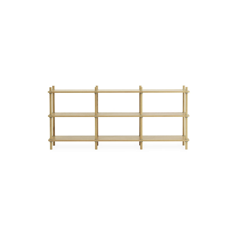 Jam Bookcase 8 poles, Oak/Grey